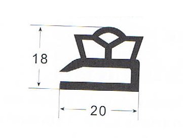 BOURRELET PVC SOUPLE NOIR N�104 (-5�C) 3 M