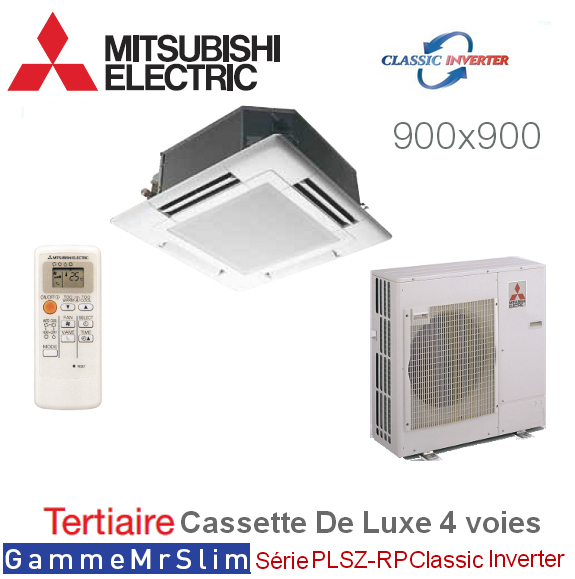 Cassette 4 voies Classic Inverter Mr Slim - Mitsubishi - PLSZ-RP100BA Monophas�