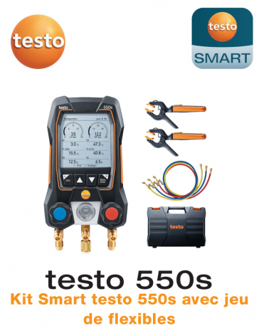 testo 550s kit Smart avec jeu de flexibles