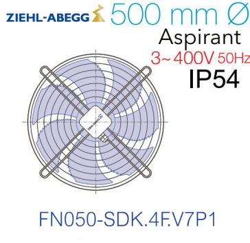 Ventilateur hélicoïde FN050-SDK.4F.V7P1 de Ziehl-Abegg
