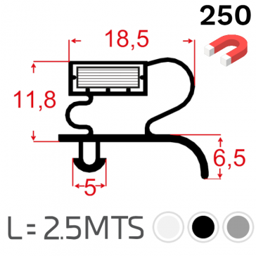 Joint de porte frigorifique nº 250 - 2,5 m