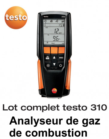 Testo 310 - Analyseur de combustion - Lot complet