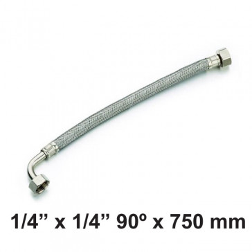 Flexible Kapillaren 1/4" x 1/4" 90º x 750 mm