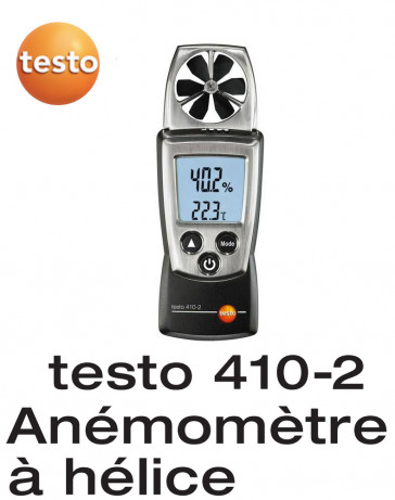 Testo 410-2 - Anémomètre à hélice avec mesure d'humidité intégrée et thermomètre CTN 