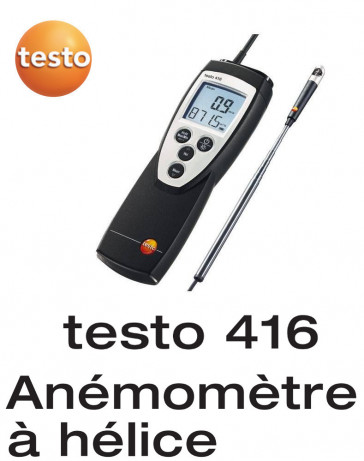 Testo 416 - Anémomètre compact  avec sonde à hélice télescopique 