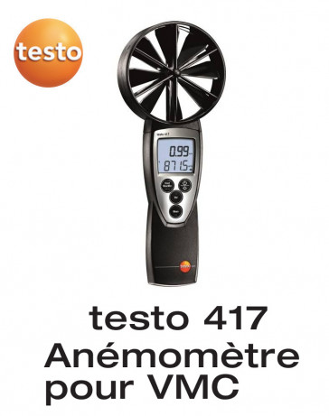 Testo 417 - Anémomètre à hélice de grand diamètre 