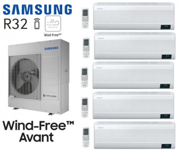 Samsung Wind-Free Avant 5-Split AJ100TXJ5KG + 4 AR07TXEAAWK + 1 AR12TXEAAWK