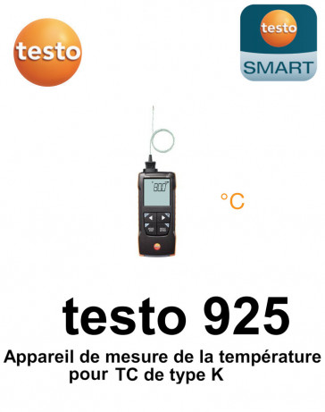 testo 925 - Temperatuurmeetinstrument voor CT's van type K met App-aansluiting