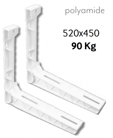 Support fix en poliamyde 520x450 - 90 Kg