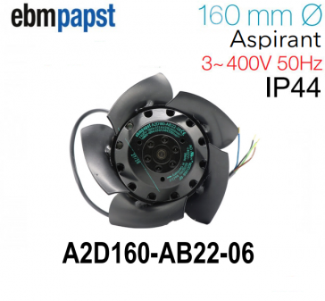 Ventilateur hélicoïde A2D160-AB22-06 de EBM-PAPST 