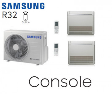 Samsung Console au sol Bi-Split AJ050TXJ2KG + 2 AJ026TNJDKG