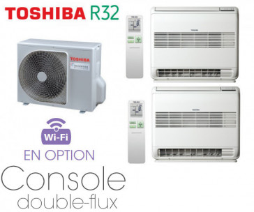 Toshiba CONSOLE DOUBLE-FLUX Bi-Split RAS-2M18U2AVG-E + 2 RAS-B10J2FVG-E