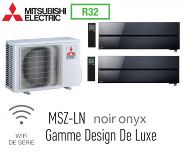 Mitsubishi Bi-split Wandmontage Design De Luxe MXZ-2F53VF + 2 MSZ-LN25VGB - R32