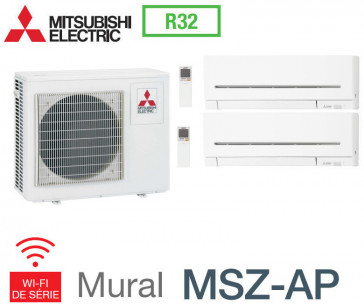 Mitsubishi Bi-split Mural Compact MXZ-3F68VF + 1 MSZ-AP25VGK + 1 MSZ-AP42VGK - R32