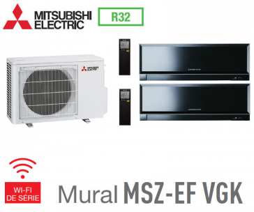 Mitsubishi Bi-split Mural Inverter Design MXZ-2F42VF + 2 MSZ-EF22VGKB
