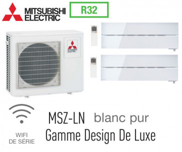 Mitsubishi Bi-split Mural Design De Luxe MXZ-3F68VF + 2 MSZ-LN35VGW - R32