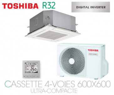Toshiba Cassette 4-Voies 600x600 Ultra-Compacte DI RAV-RM401MUT-E