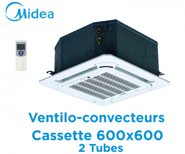 Cassette ventilatorconvector 600x600 2 buizen MKD-V300 van Midea
