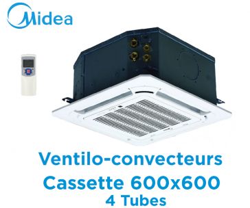 Cassette ventilatorconvector 600x600 4 buizen MKD-V300FA van Midea