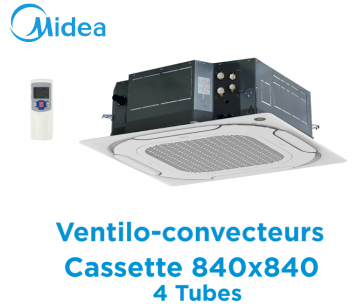 Ventilo-convecteur Cassette 840x840 4 Tubes MKA-V950FA  de Midea