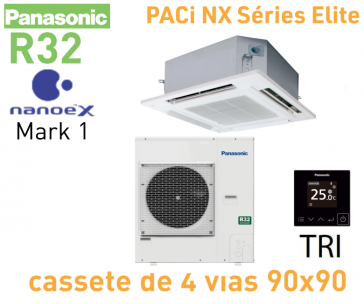 Panasonic PACi NX Elite - Cassette 4 voies 90x90 Inverter+ KIT-125PU3ZH48