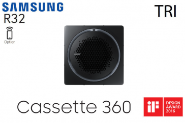 Samsung Cassette 360 AC100RN4PKG triphasé Façade carrée noire