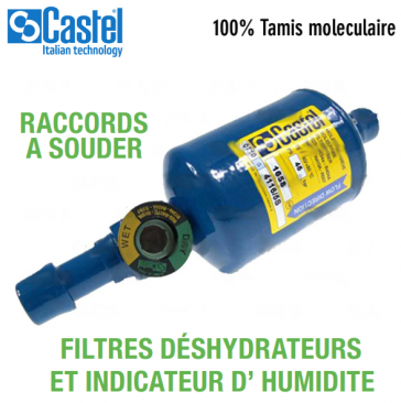 Castel filterdroger met kijkglas 4116/M12S - 12 MM ODS aansluiting