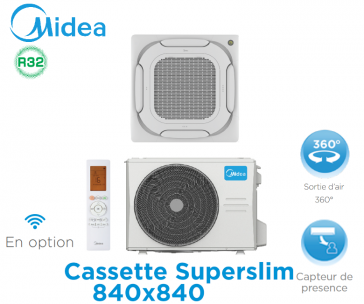 Midea Cassettes SuperSlim 840×840 MCD1-24HFN8-QRD0W(GA)