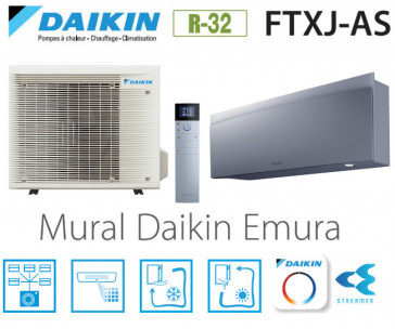 Daikin EMURA FTXJ50AS - R-32 - WIFI inclus