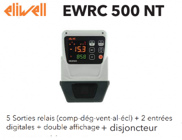 Régulateur pour chambre froide EWRC 500 NT 2HP BUZ 4D de Eliwell