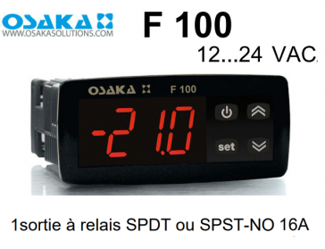 Thermostat numérique F 100 Red de Osaka en 12...24 VAC