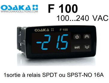 Thermostat numérique F 100 Bleu de Osaka en 100...240 VAC