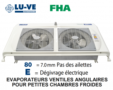 Evaporateur angulaire FHA 35 E80 de LU-VE - 2730 W