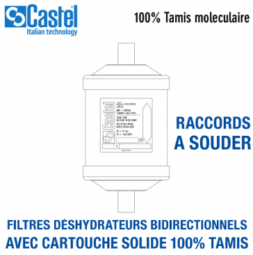 Filtre deshydrateur Castel Bi-Flow DB316/3S - Raccordement  3/8" ODS