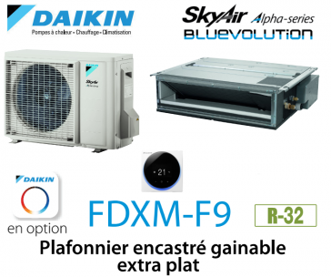Daikin Plafonnier encastré gainable extra plat Alpha FDXM35F9