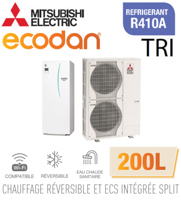 Ecodan duo 16 réversible 200L ERST20C-VM2D + PUHZ-SW120YHA