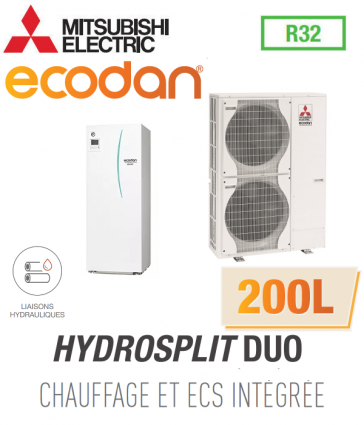Ecodan EINZELHEIZUNG HYDROSPLIT DUO 200L R32 EHPT20X-VM6D + PUZ-HWM140VHA
