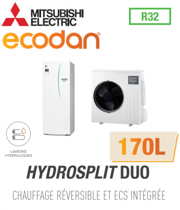 Ecodan Réversible HYDROSPLIT DUO 170L R32 ERPT17X-VM2D + PUZ-WM50VHA