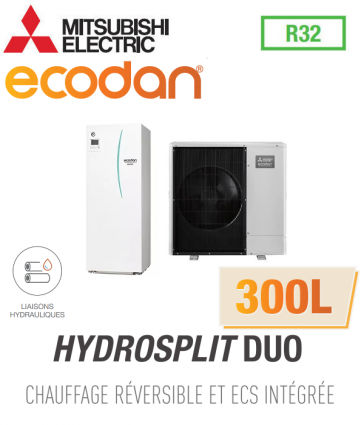 Ecodan Réversible HYDROSPLIT DUO 300L R32 ERPT30X-VM2ED + PUZ-WM85VAA