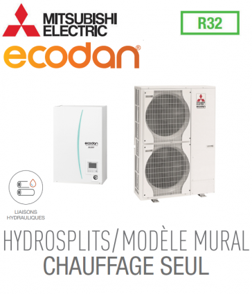 Ecodan CHAUFFAGE SEUL HYDROSPLIT MURAL R32 EHPX-VM2D + PUZ-HWM140VHA