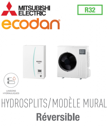 Ecodan réversible HYDROSPLIT MURAL R32 ERPX-VM2D + PUZ-WM50VHA