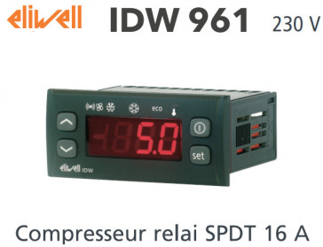 Régulateur Eliwell IDW961 230 V avec une sonde NTC