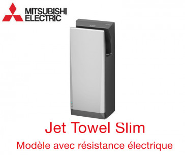 Sèche-mains Jet Towel Slim Silver JT-SB216JSH2-S-NE avec Chauffage de Mitsubishi