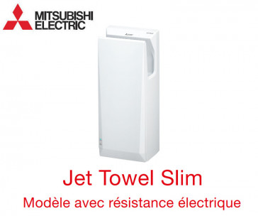 Sèche-mains Jet Towel Slim Blanc JT-SB216JSH2-W-NE avec Chauffage de Mitsubishi