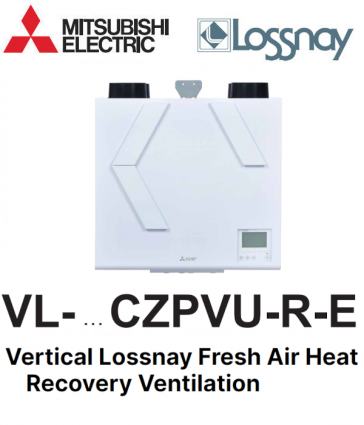 Ventilation verticale à récupération de chaleur VL-500CZPVU-R-E de Mitsubishi