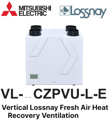 Ventilation verticale à récupération de chaleur VL-350CZPVU-L-E de Mitsubishi