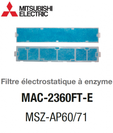 Filtre électrostatique à enzyme MAC-2360FT-E