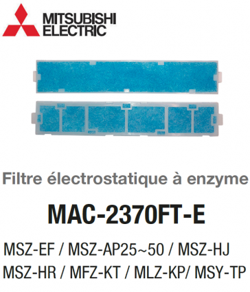 Filtre électrostatique à enzyme MAC-2370FT-E
