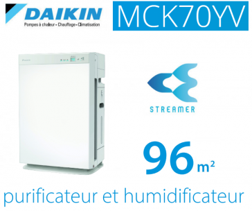 Purificateur d’air humidificateur MCK70YV de Daikin 