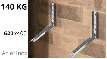 Support soudé en acier inox 620 x 400 MM - 140 KG